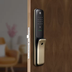 Yale Kyra Pro, Push Pull Smart Lock (Champagne Gold), with Fingerprint, PIN, RFID, Manual Key